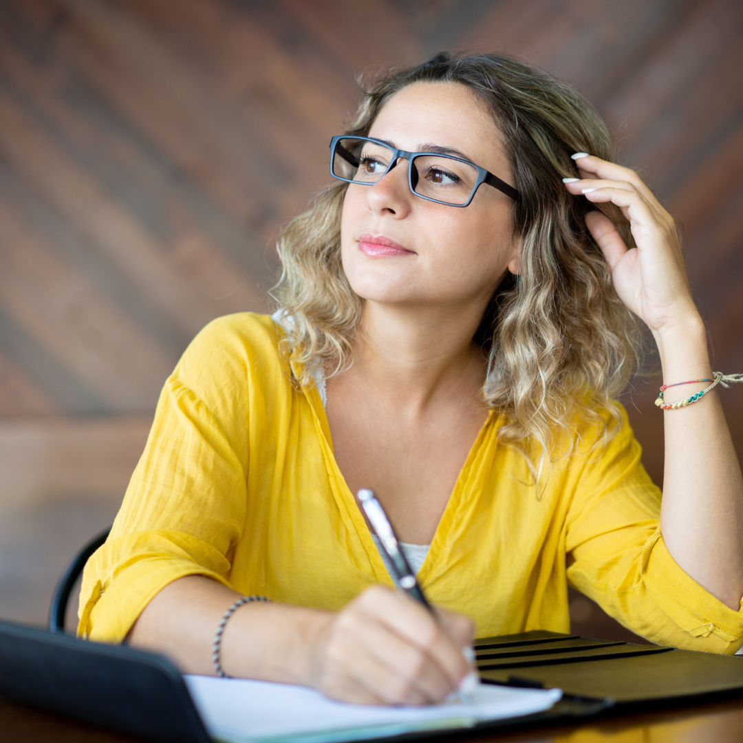 notepad and crumpled papers