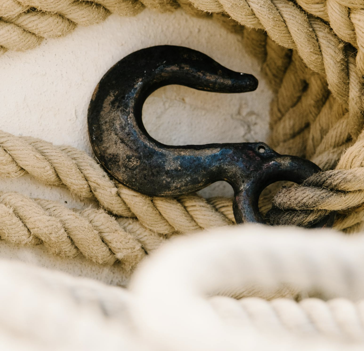 nautical rope and hook