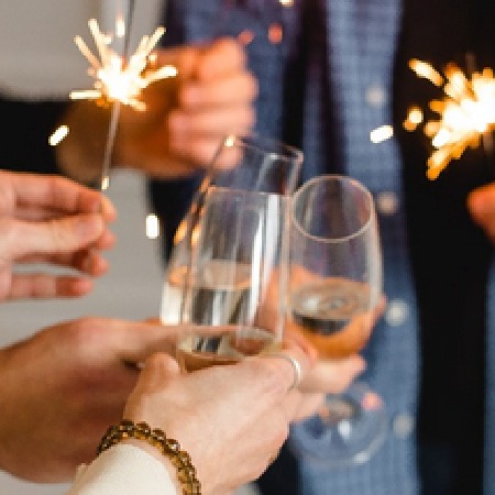 celebrate with toast